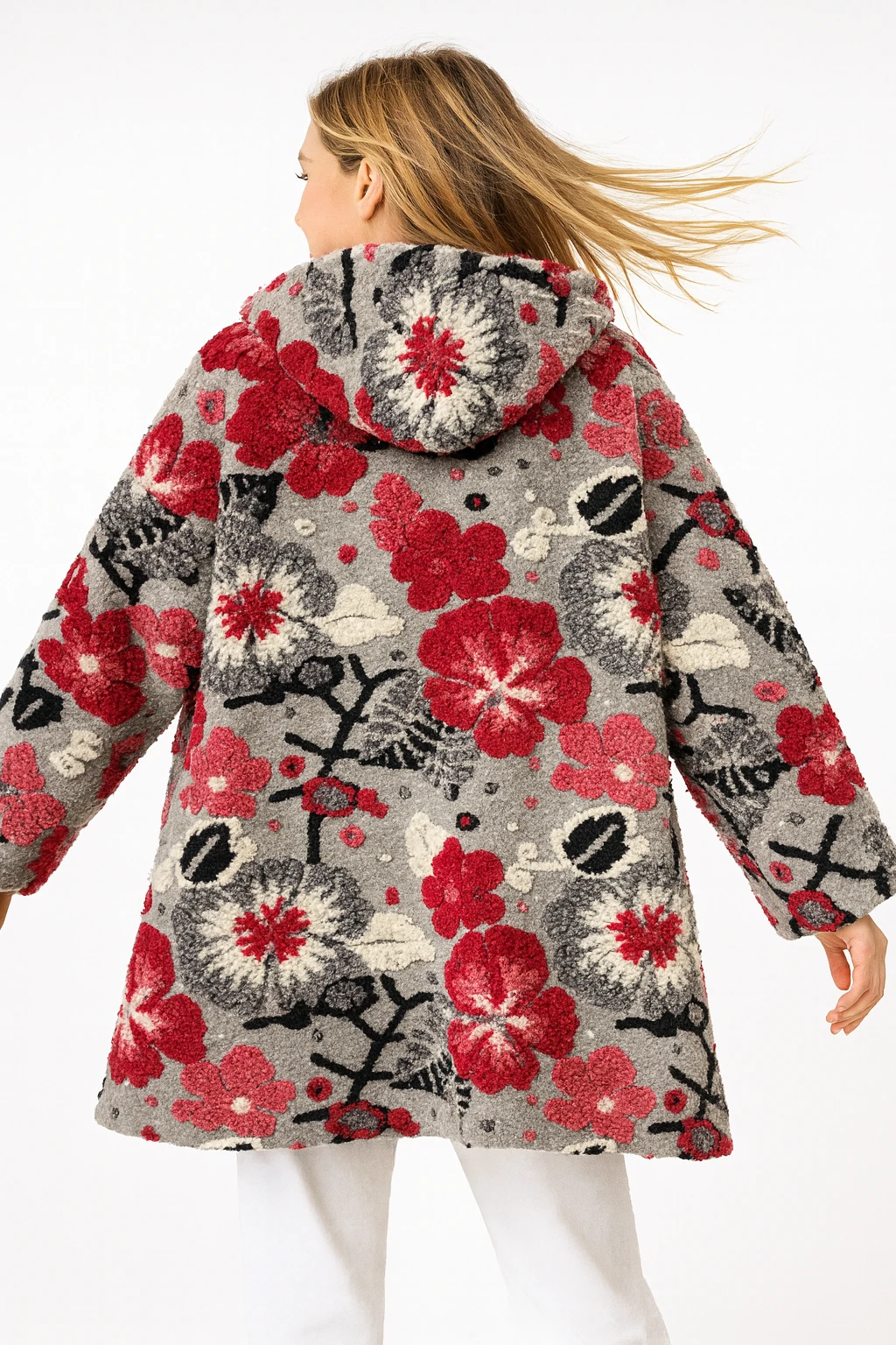 İtalyan Fermuarlı Keçe Kaban - GRİ