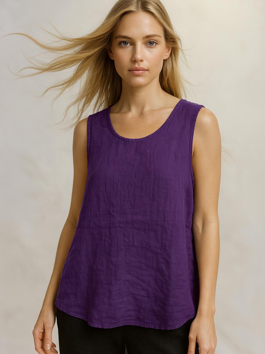 İtalyan Keten Sırt Dantel Detaylı Bluz - MOR