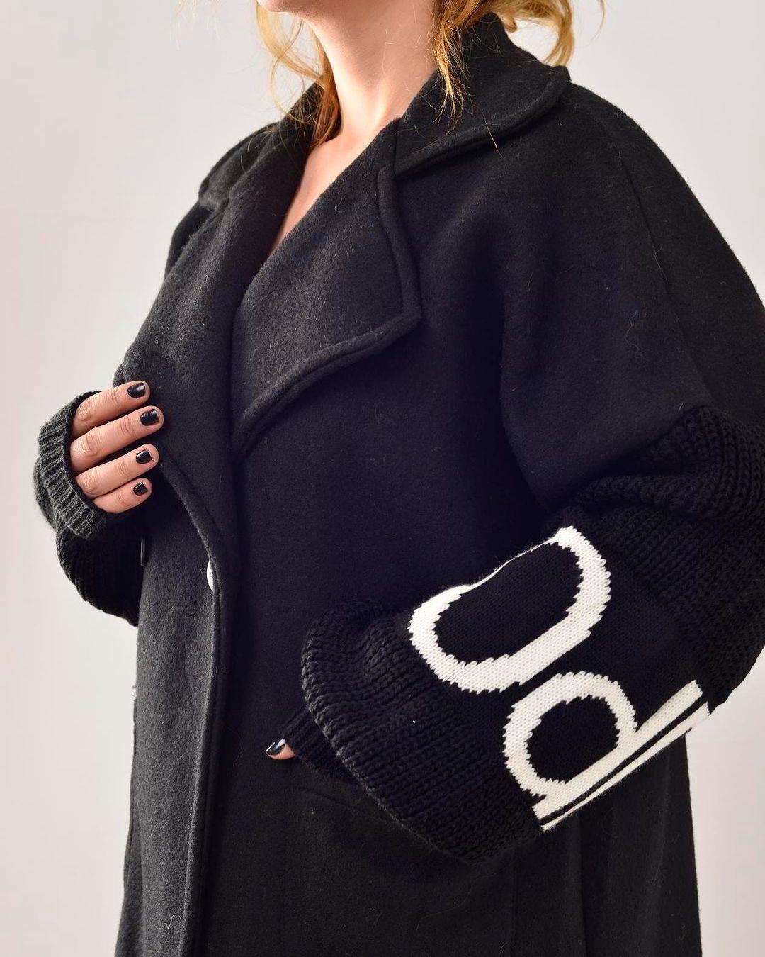 İtalyan Keçe Kaban - SİYAH