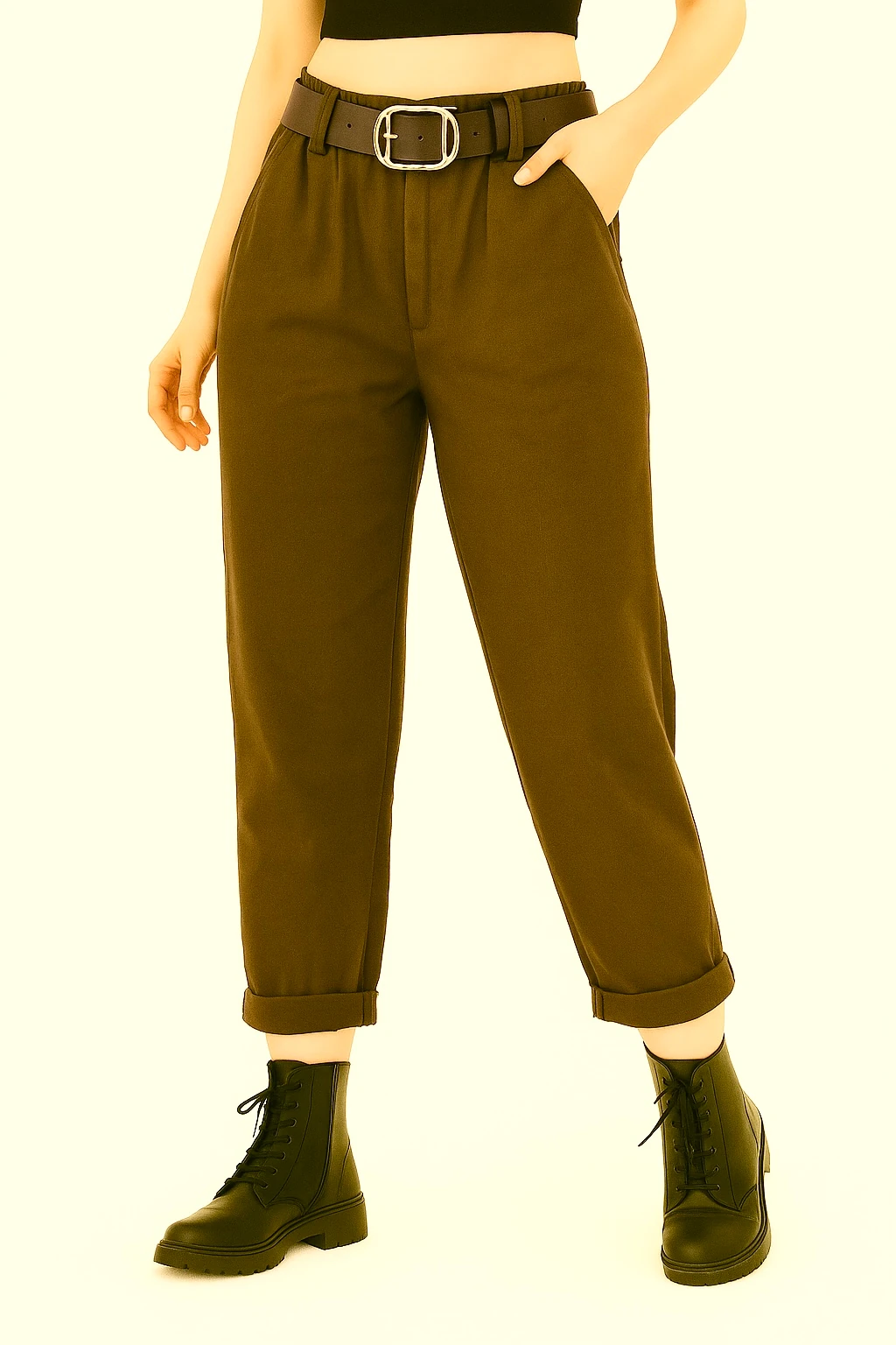 İtalyan Gabardin Pantolon - KAHVERENGİ