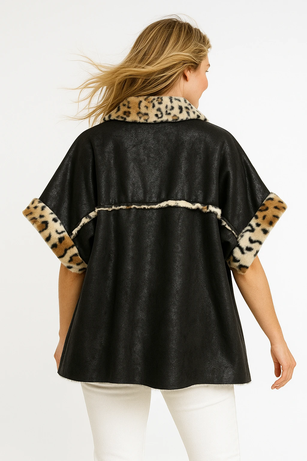 İtalyan Nubuk Kürklü Ceket - SİYAH