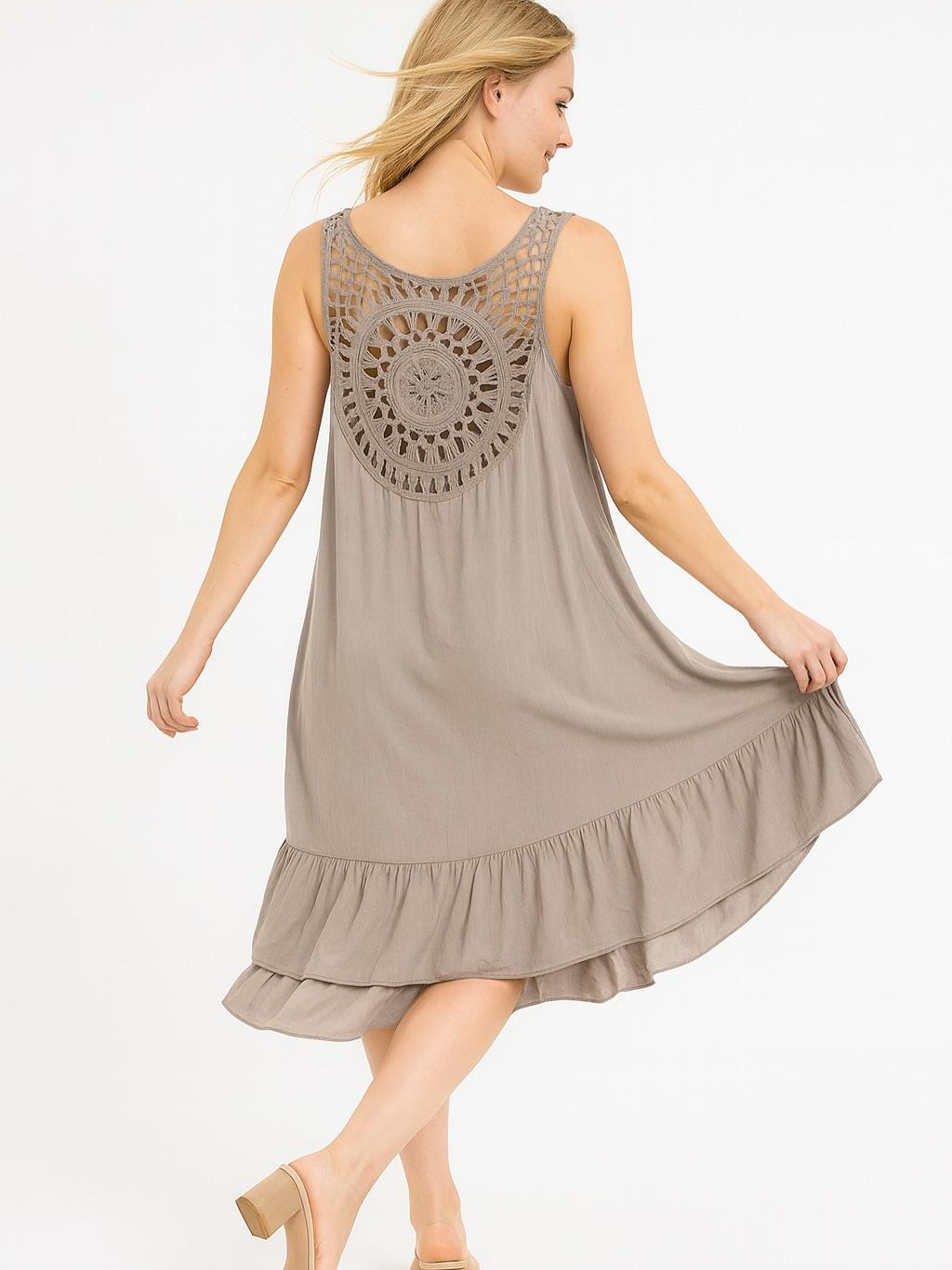 İtalyan Pamuklu Elbise - VİZON