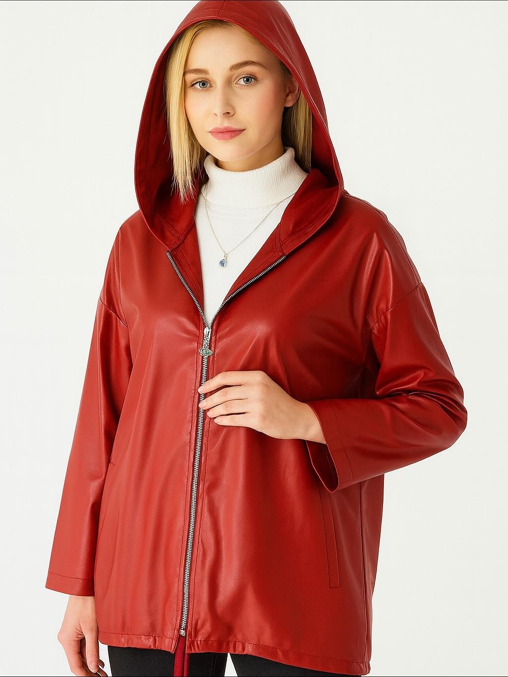 İtalyan Deri Ceket - KIRMIZI