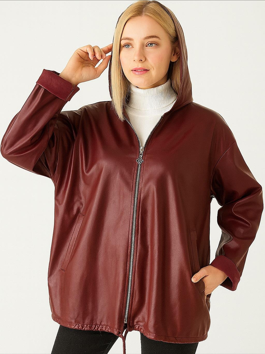 İtalyan Deri Ceket - BORDO