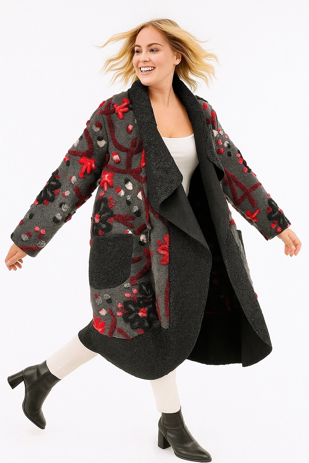 İtalyan Keçe Kaban - ANTRASİT