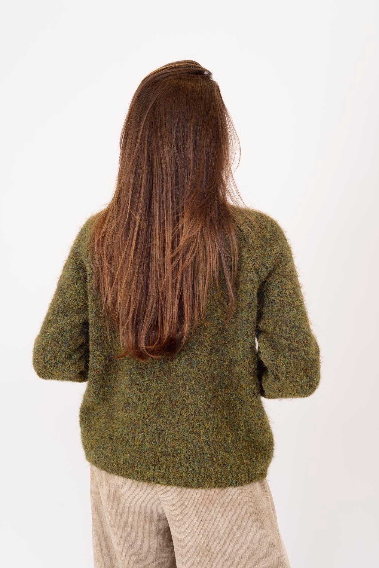 İtalyan Boğazlı Triko Kazak - HAKİ