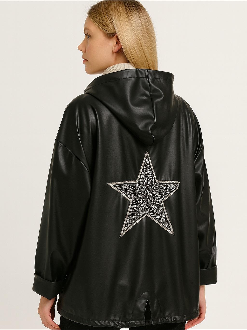 İtalyan Deri Ceket - SİYAH