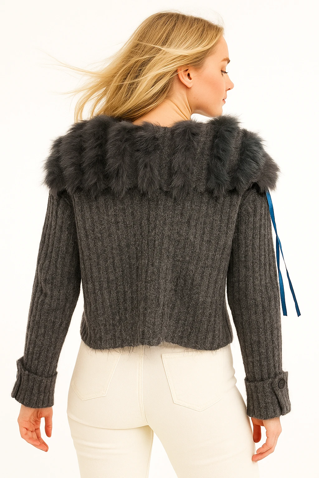 İtalyan Tasarım Triko Hırka - ANTRASİT