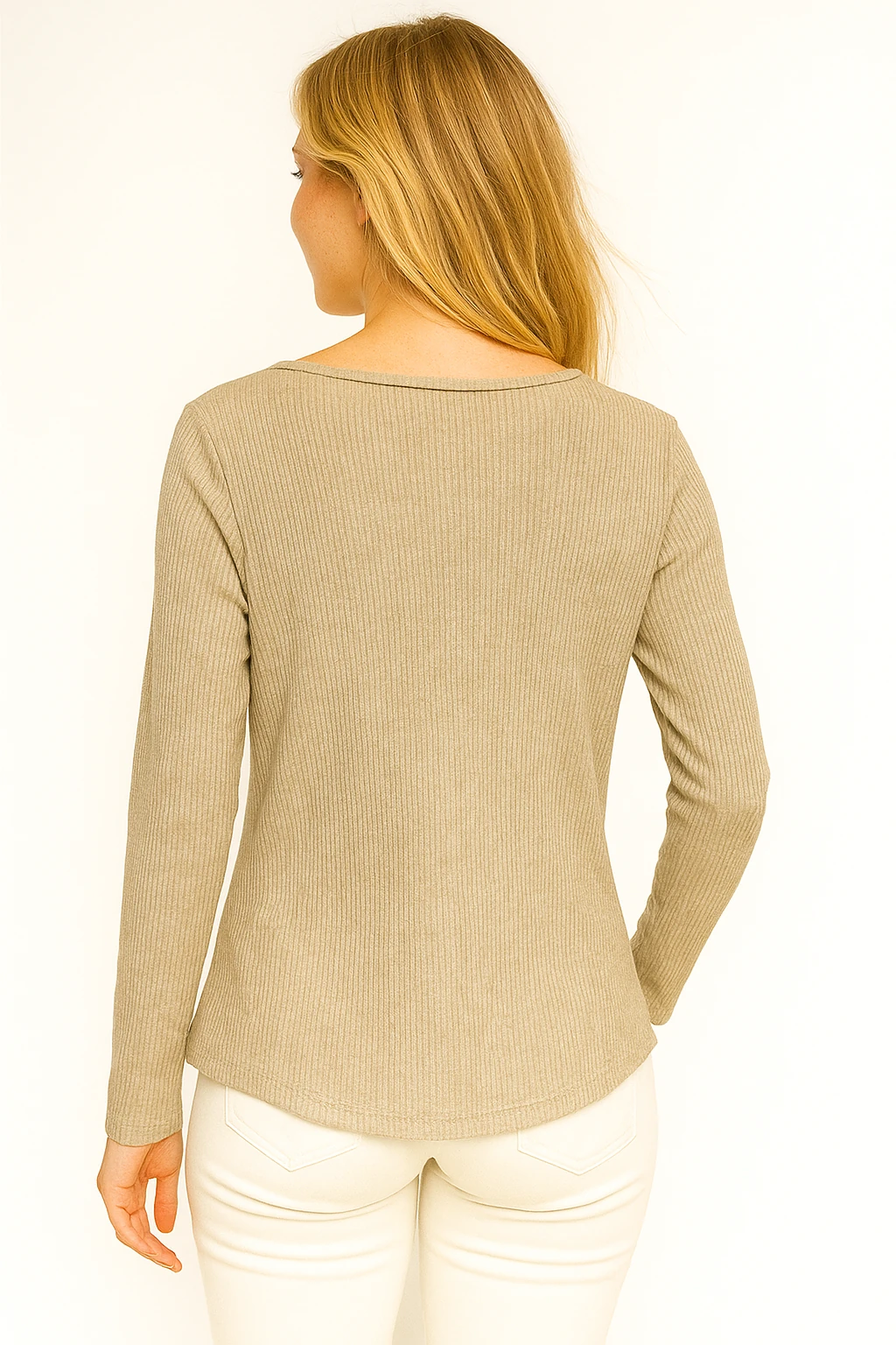 İtalyan Bağlama Detaylı Bluz - BEJ