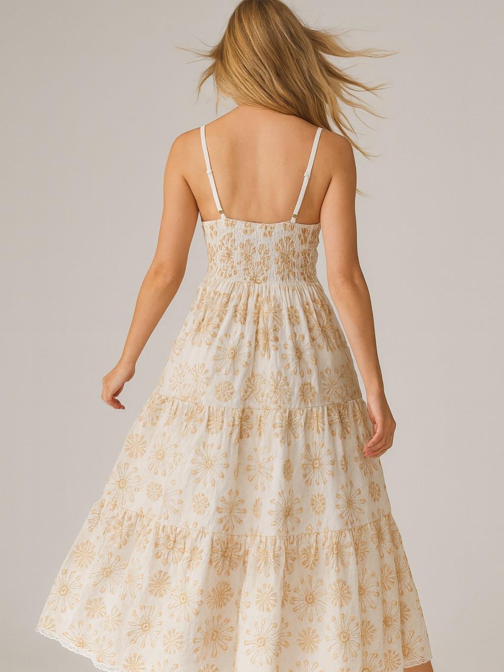 İtalyan Dantel Elbise - BEYAZ