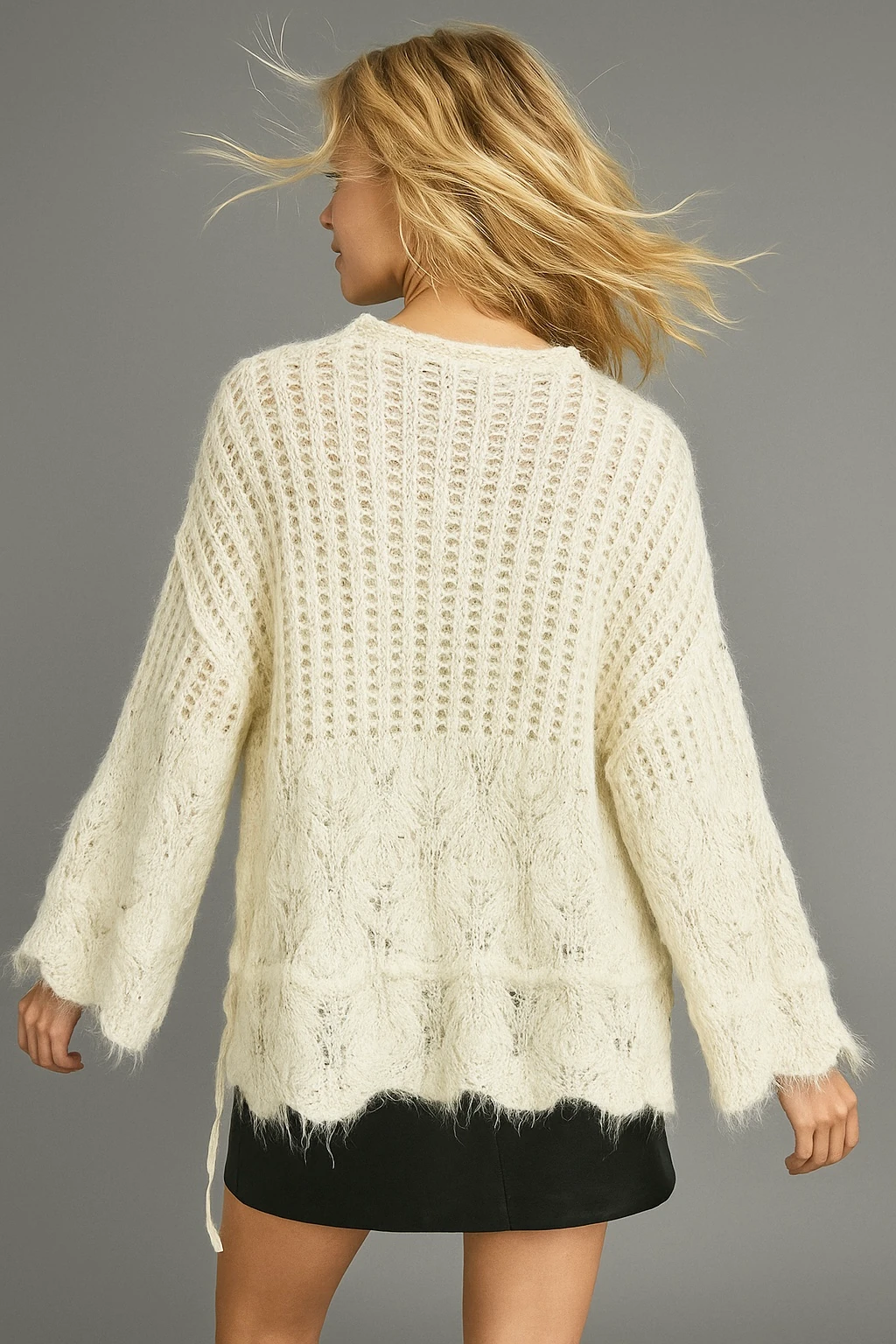 İtalyan Tasarım Triko Bluz - KREM