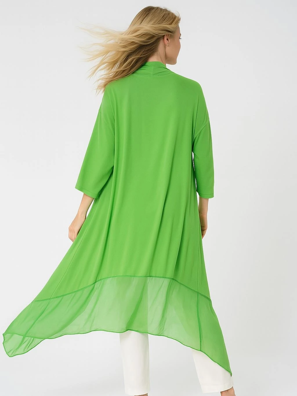 İtalyan Şal Yaka Tunik - FISTIK YEŞİLİ