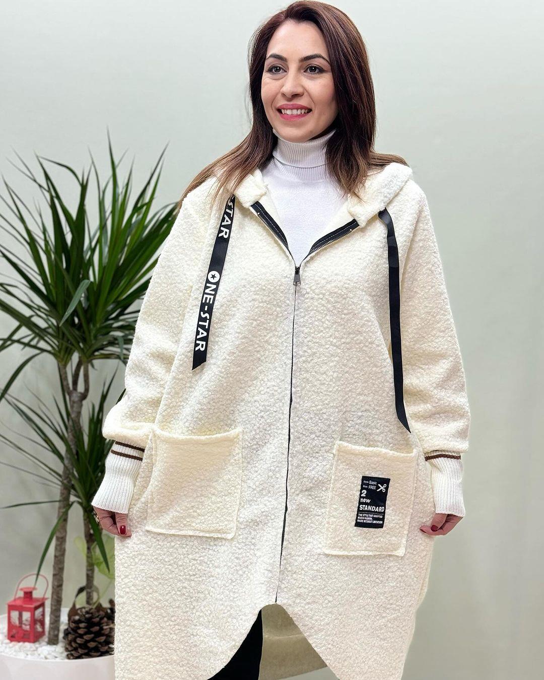 İtalyan Buklet Kaban - BEYAZ