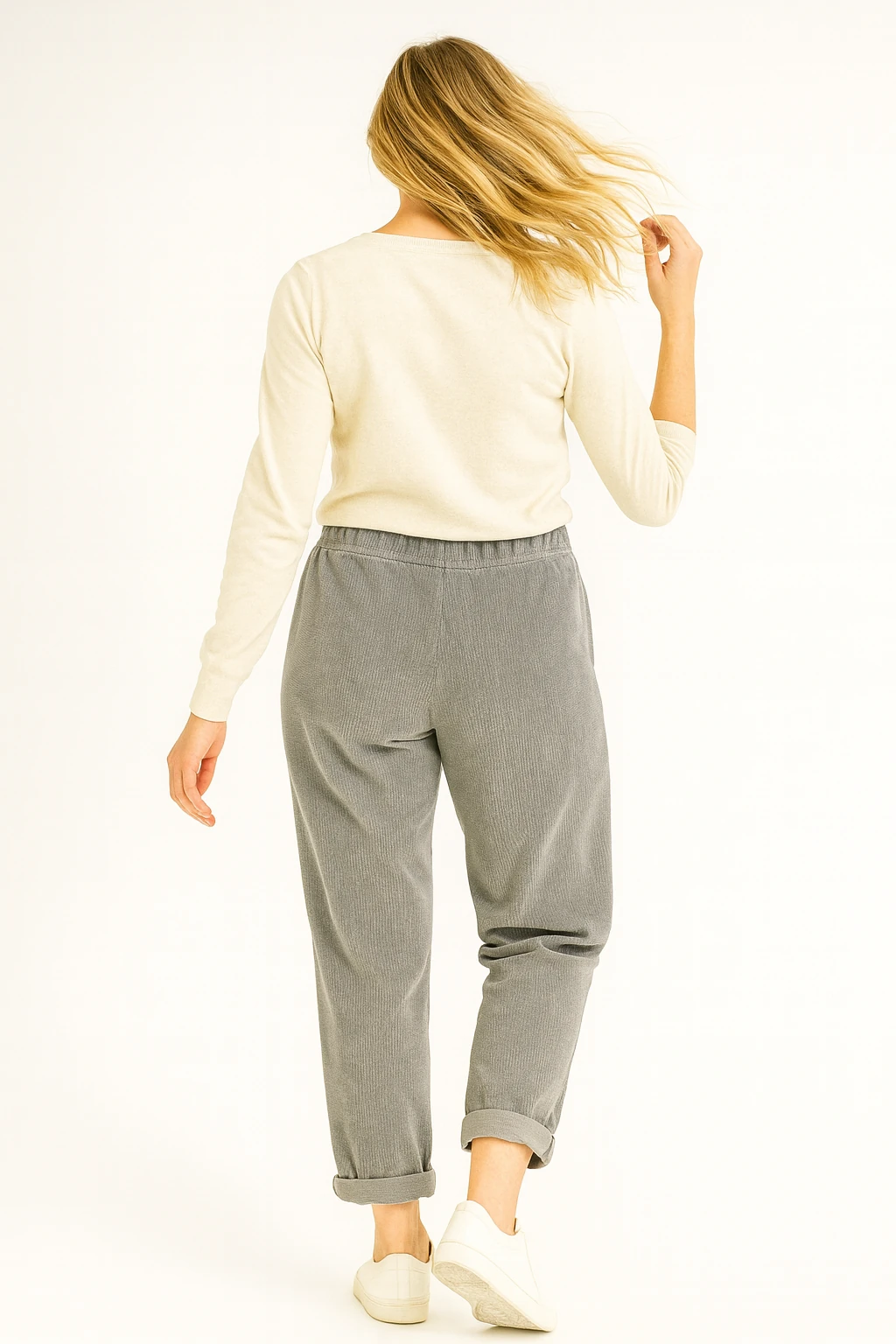 İtalyan Kadife Pantolon - GRİ