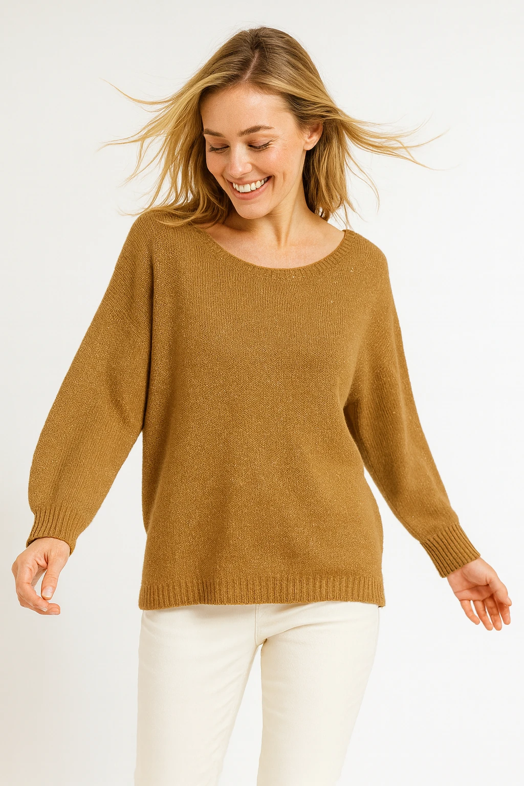 İtalyan Sırtı Kurdele Detaylı Triko Kazak - BAL