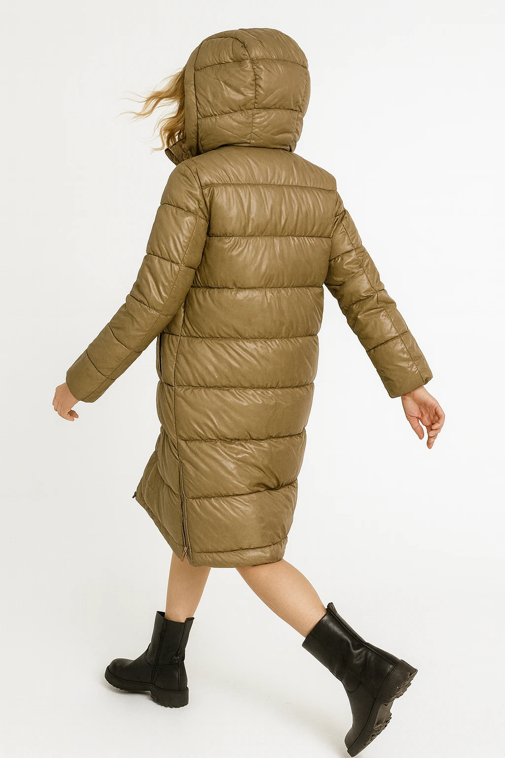 İtalyan Kapüşonlu Fermuar Detaylı Mont - BAL