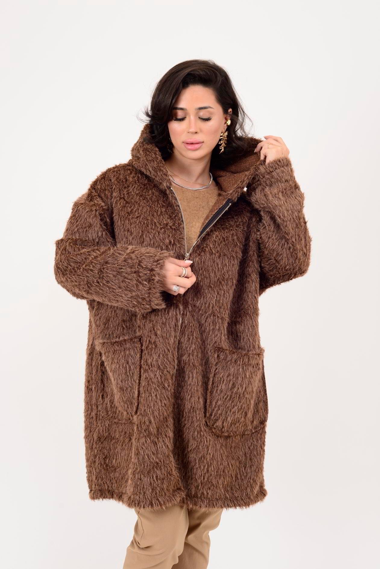 İtalyan Cep Detaylı Keçe Kaban - KAHVERENGİ