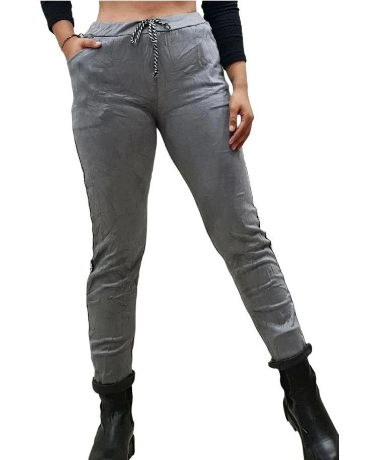 İtalyan Nubuk Pantolon - GÜMÜŞ