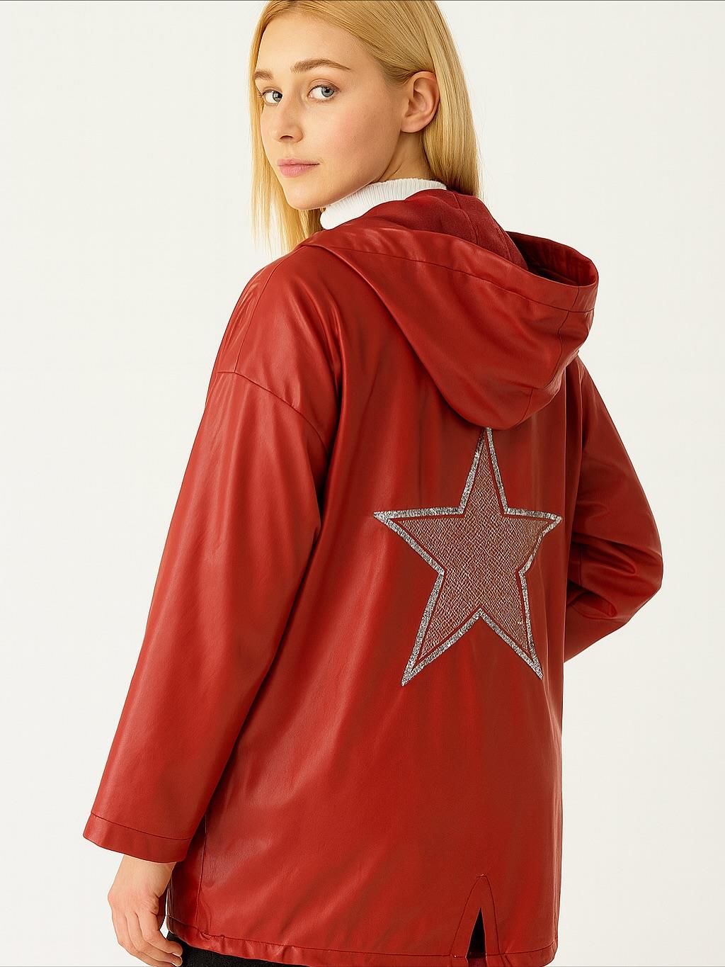 İtalyan Deri Ceket - KIRMIZI