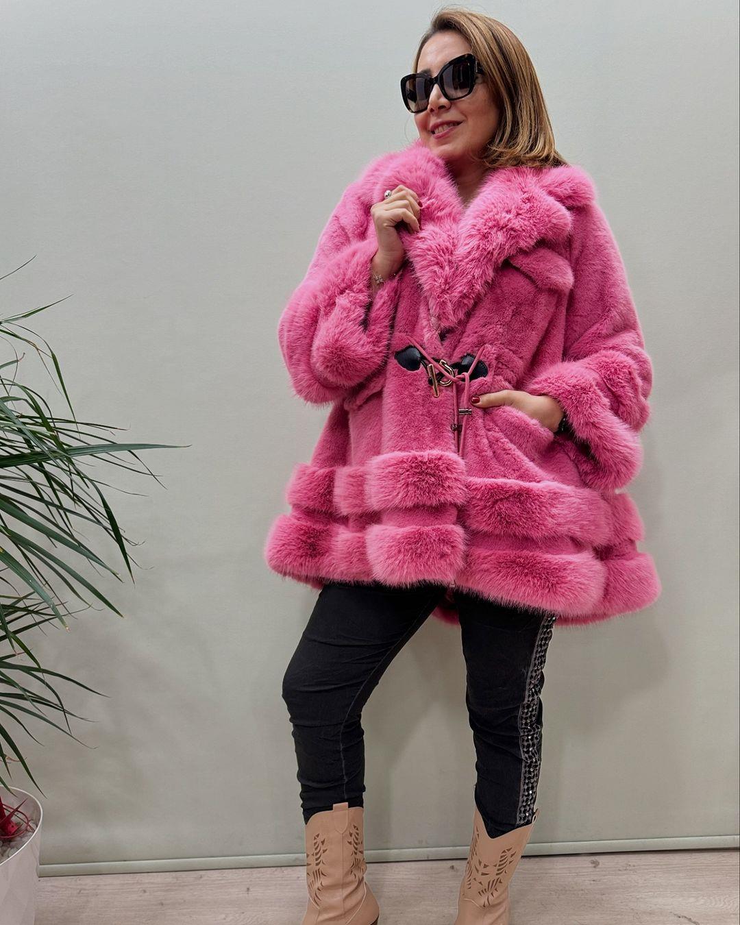 İtalyan İmitasyon Kürk - PEMBE