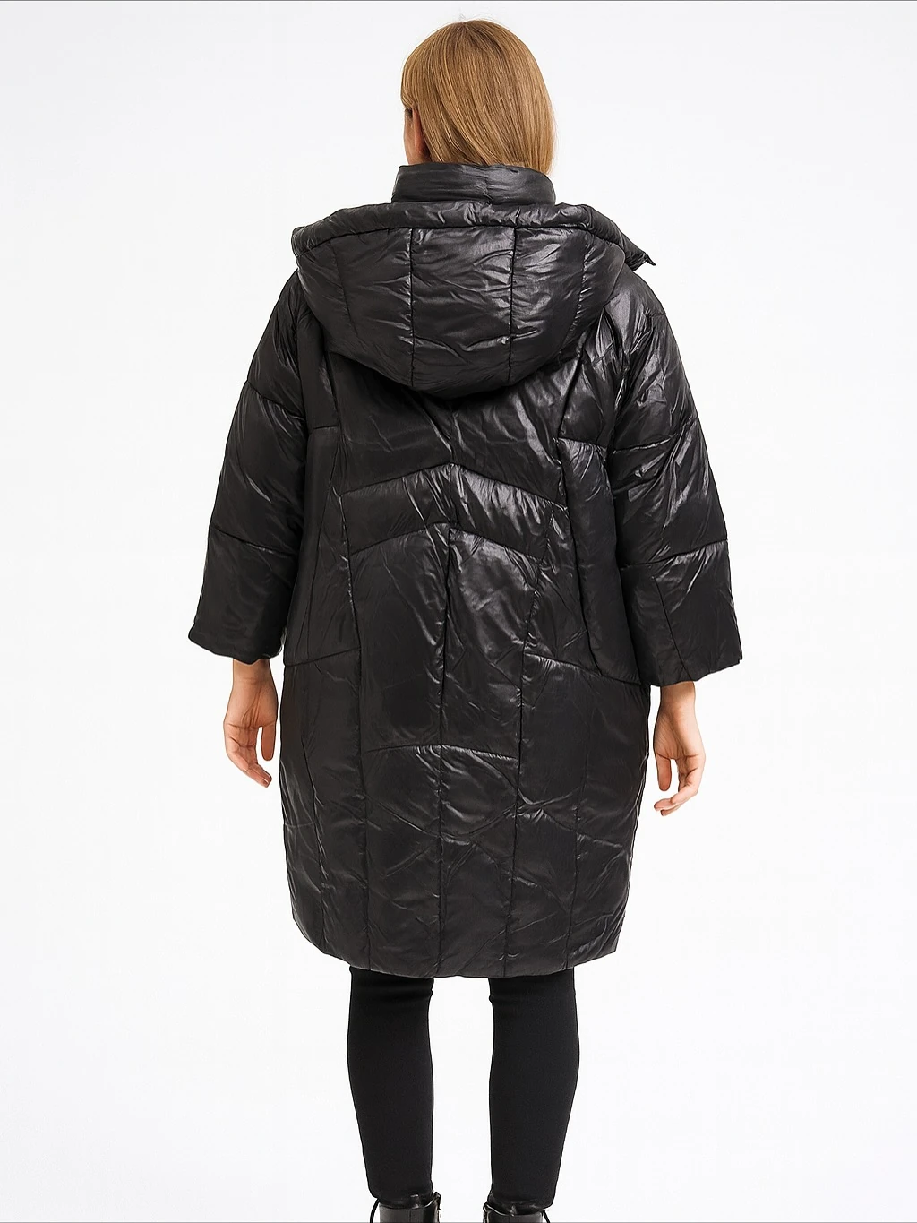 İtalyan Kapüşonlu Mont - SİYAH