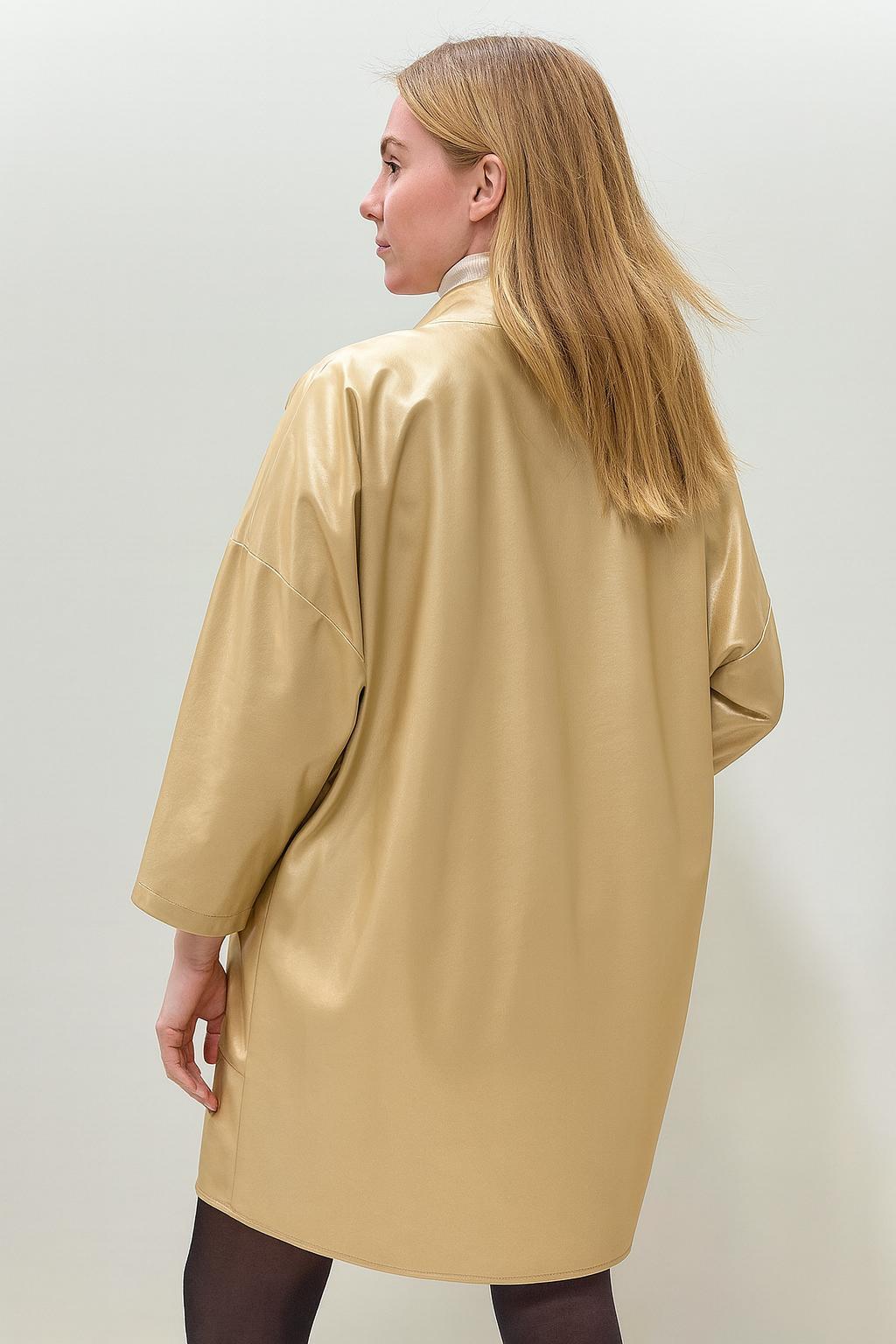 İtalyan Kısa Deri Kap - GOLD