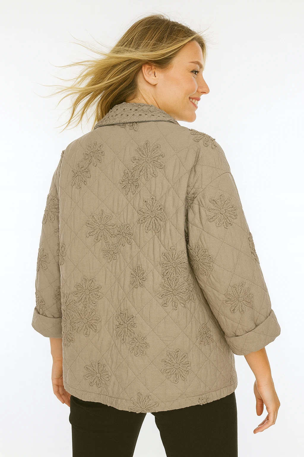 İtalyan Tasarım Kapitone Ceket - VİZON