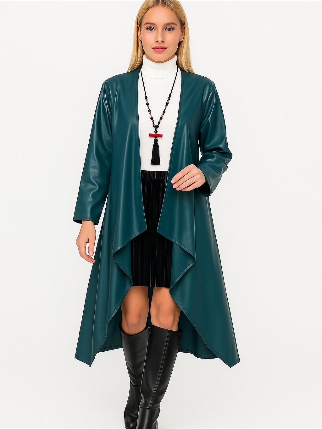 İtalyan Deri Kap - PETROL YEŞİLİ