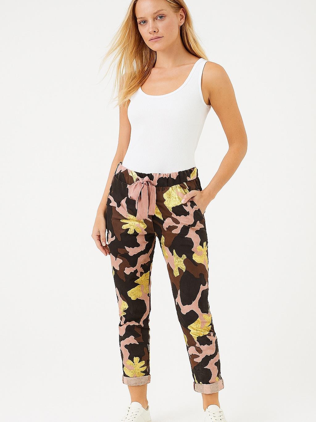 İtalyan Likralı Pantolon - PEMBE