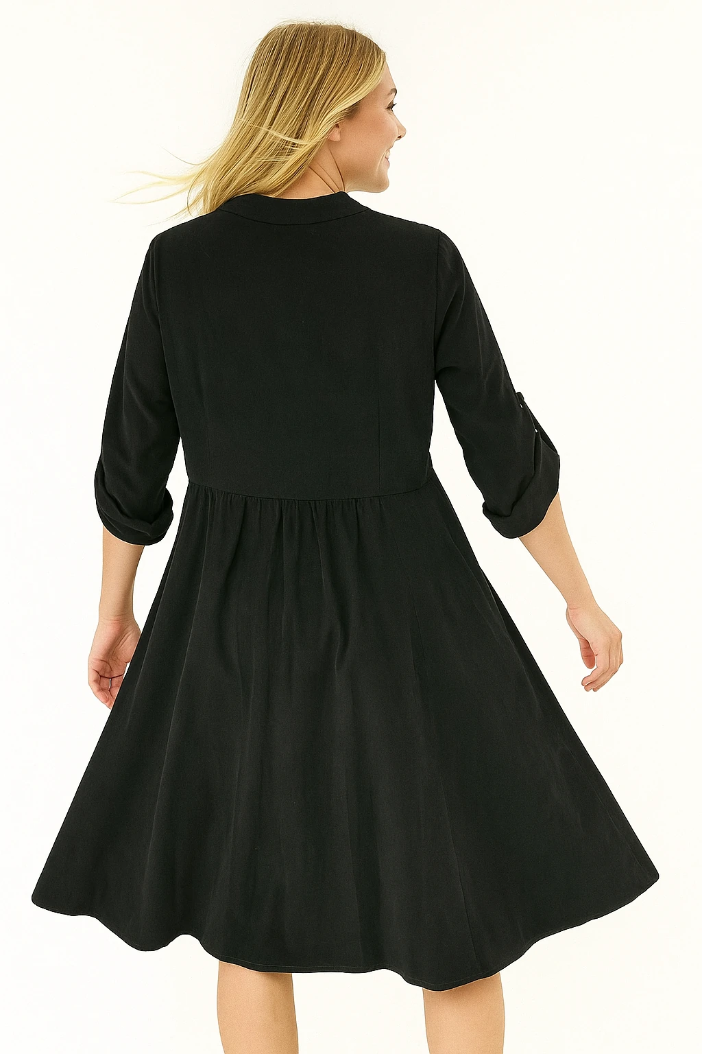 İtalyan Pul Payet Detaylı Kadife Elbise - SİYAH