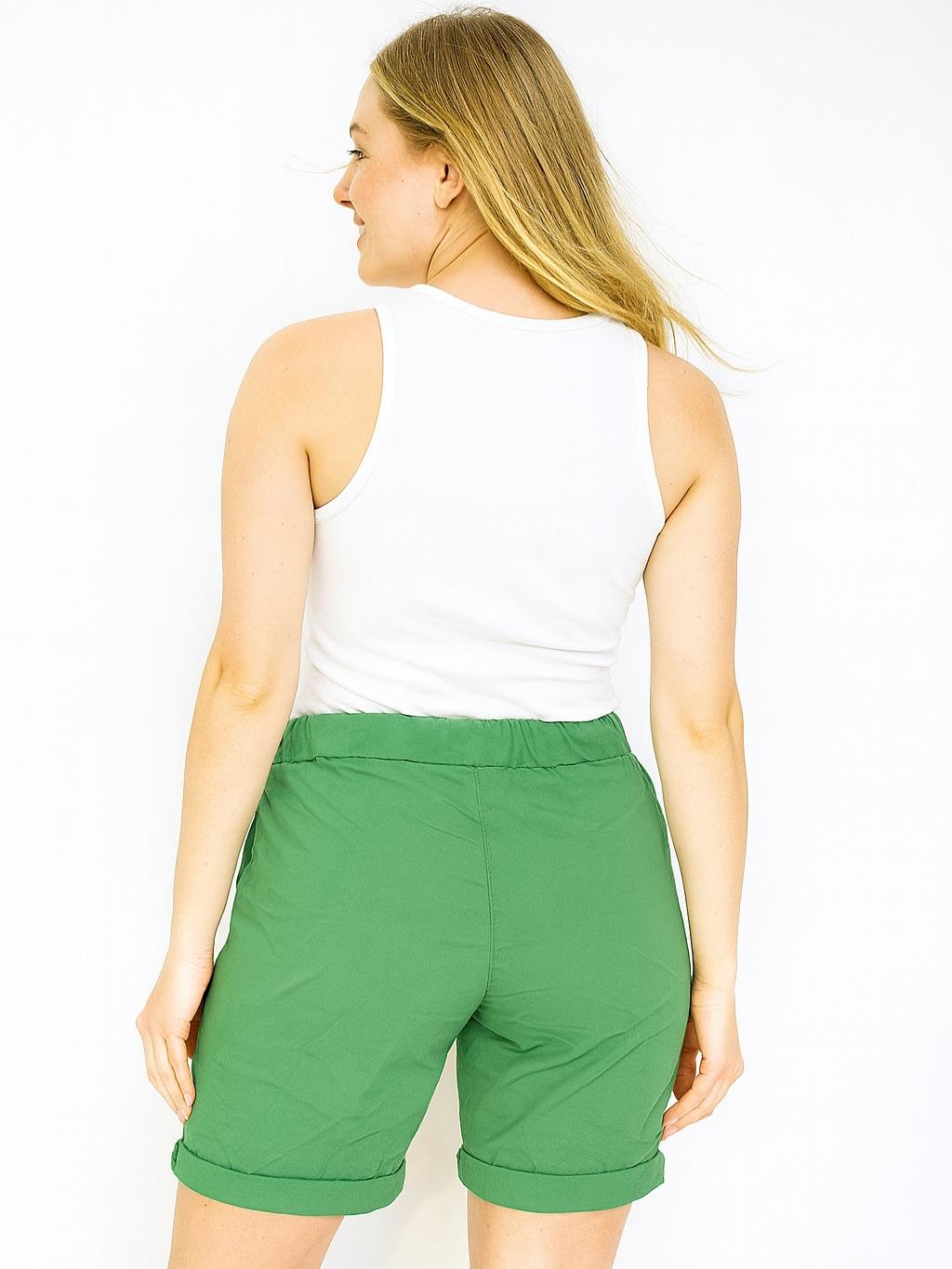 İtalyan Likralı Şort - YEŞİL