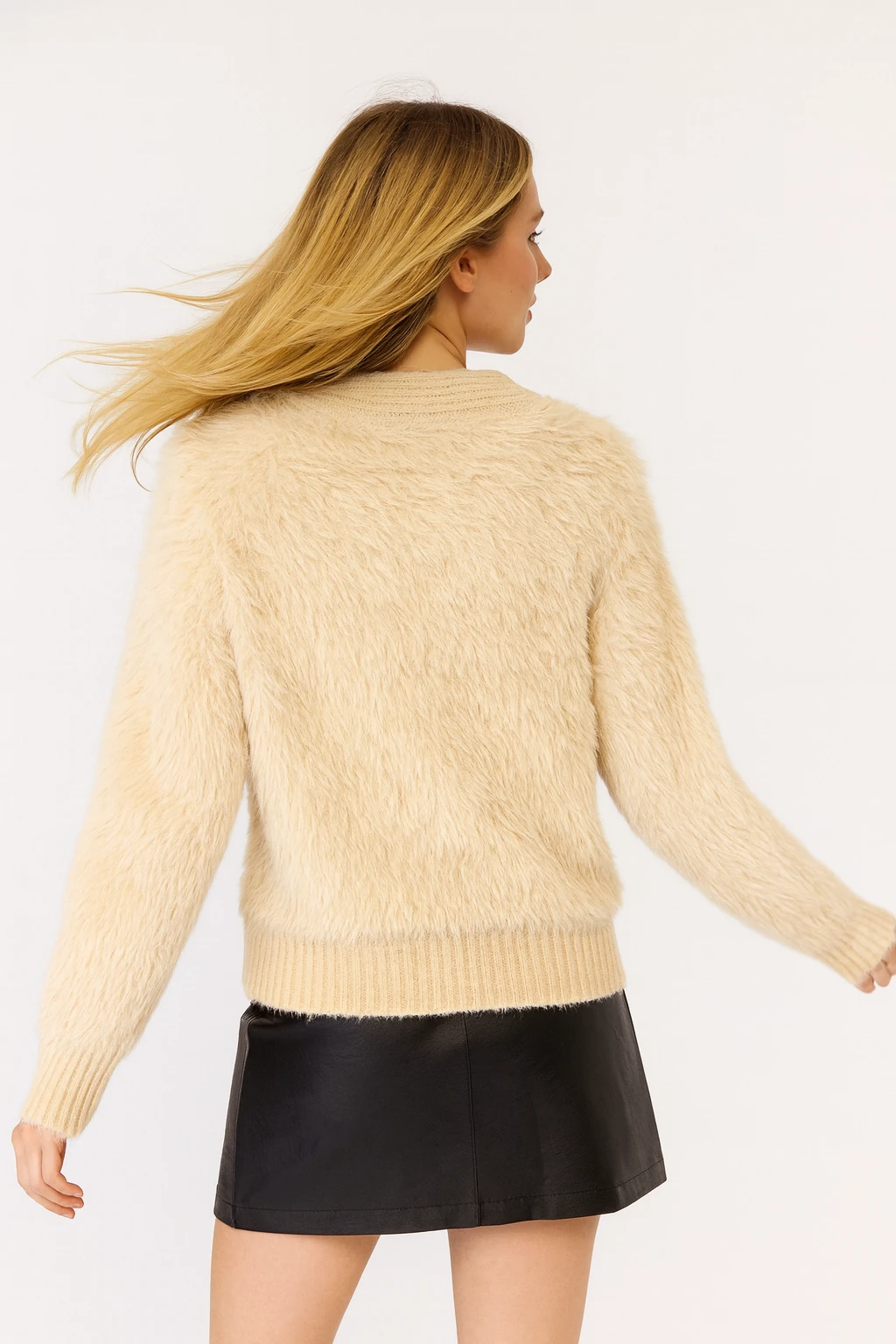 İtalyan Özel Tasarım Angora Ceket - BEJ