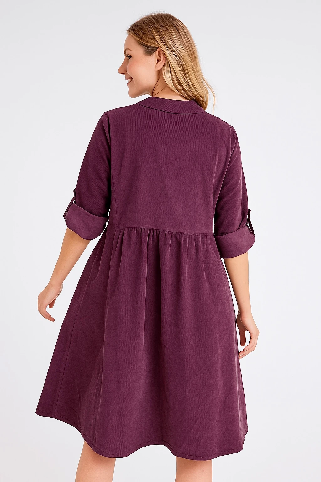 İtalyan Pul Payet Detaylı Kadife Elbise - MÜRDÜM