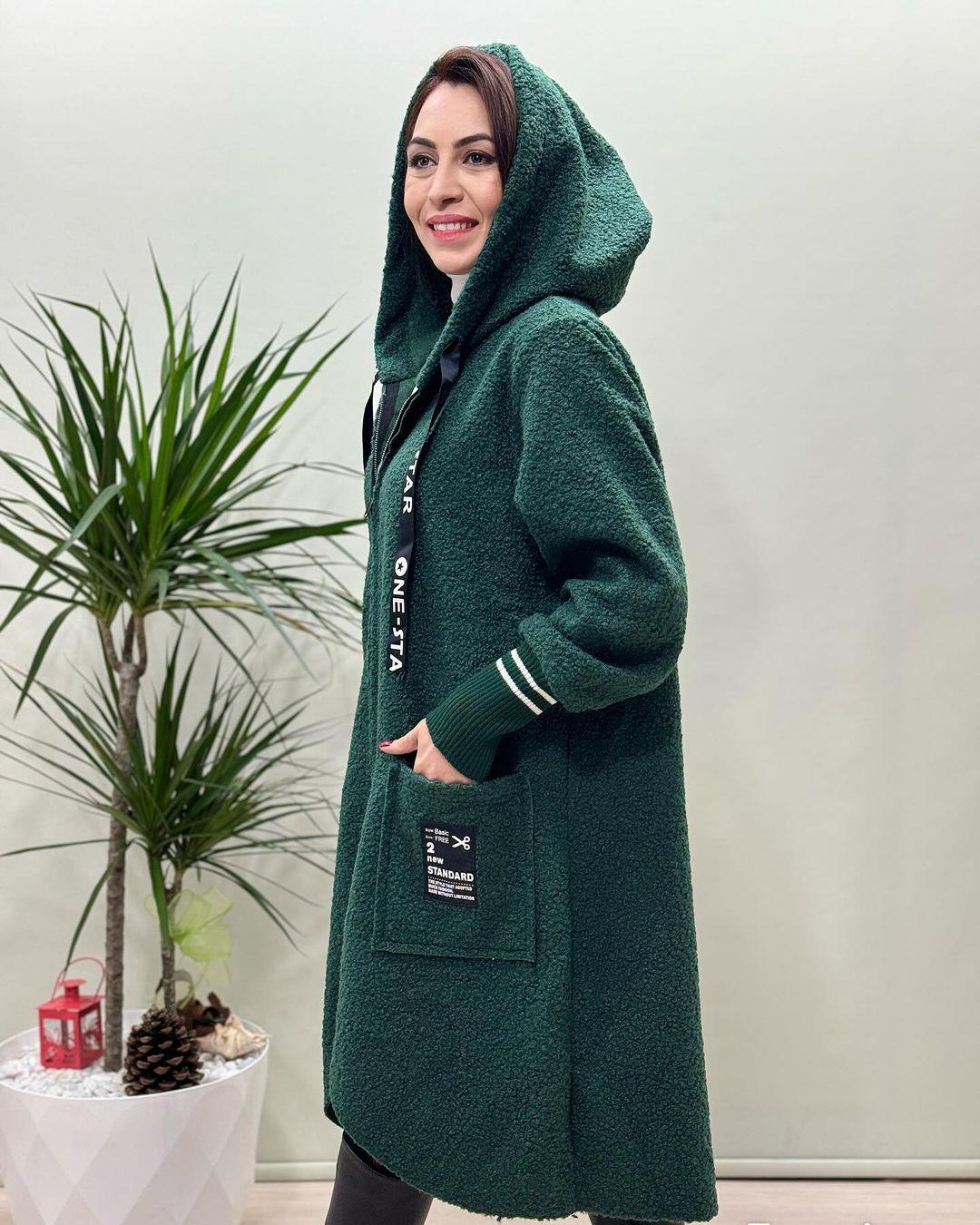 İtalyan Buklet Kaban - ZÜMRÜT YEŞİLİ