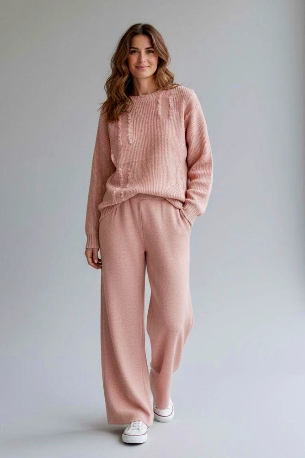 İtalyan Triko Takım - PUDRA PEMBE