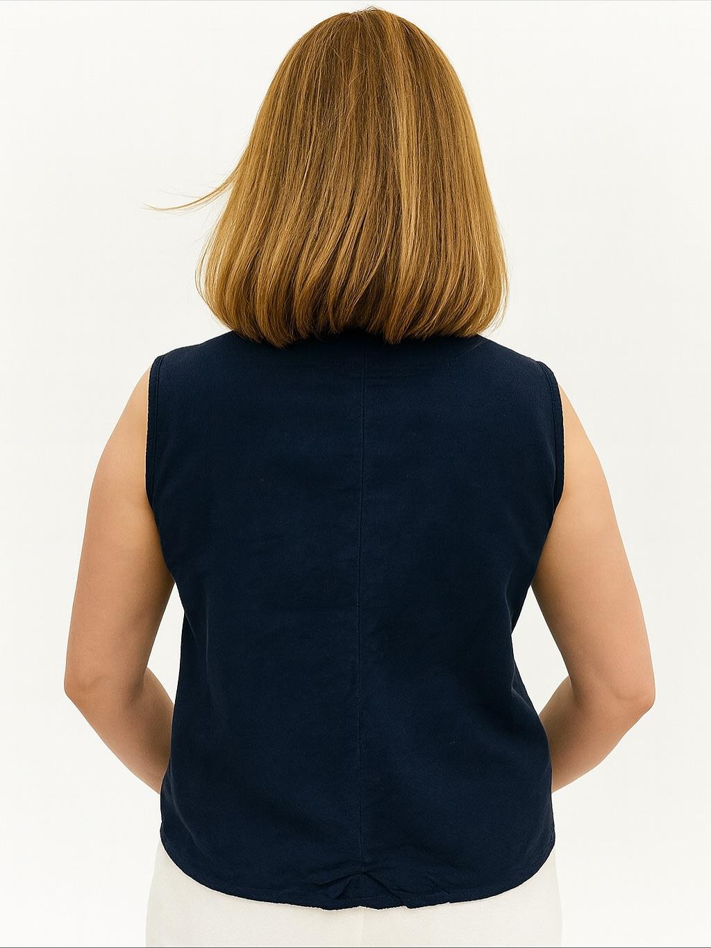 İtalyan Kadife Yelek - LACİVERT