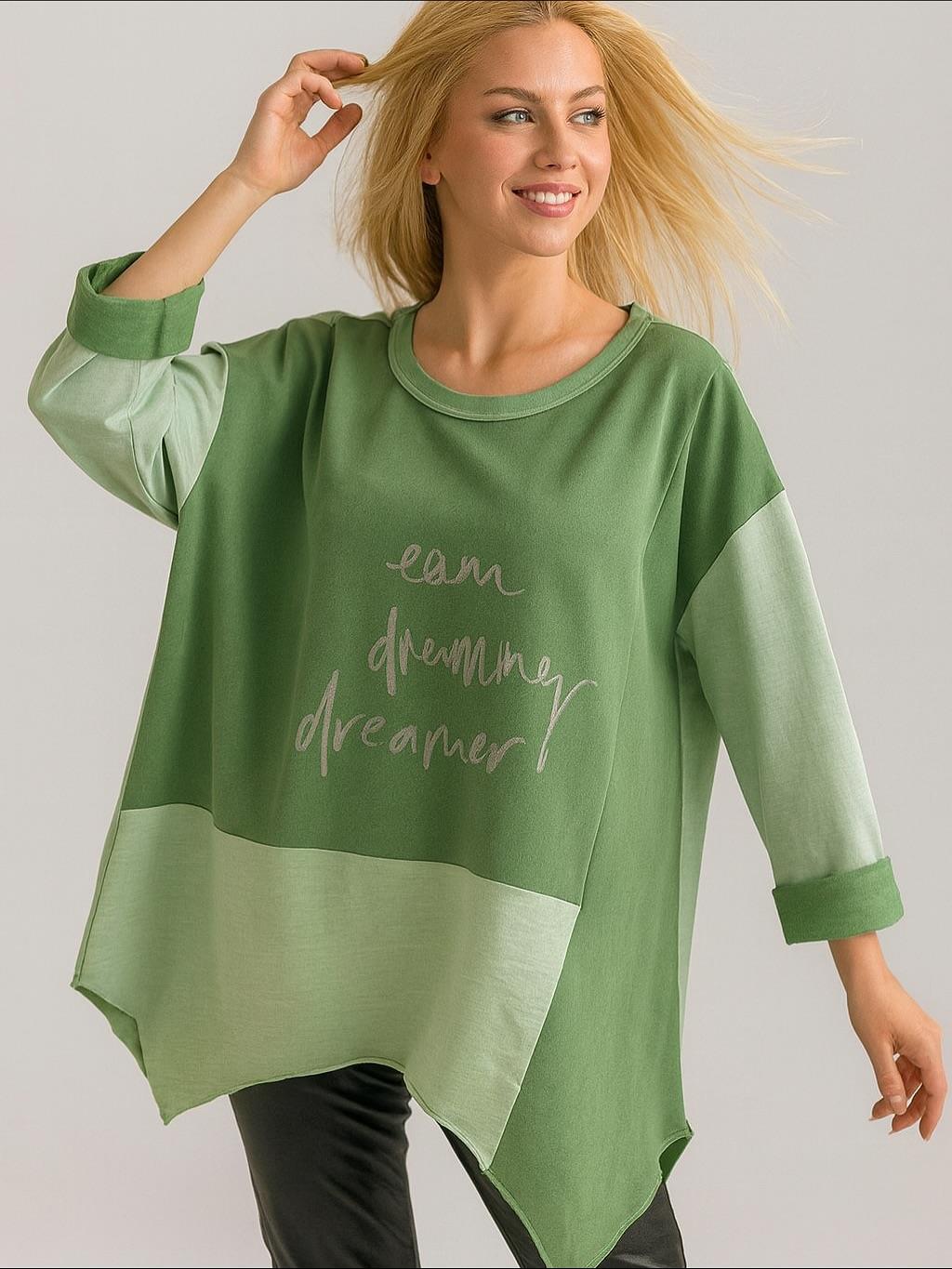 İtalyan Nubuk Bluz - YEŞİL