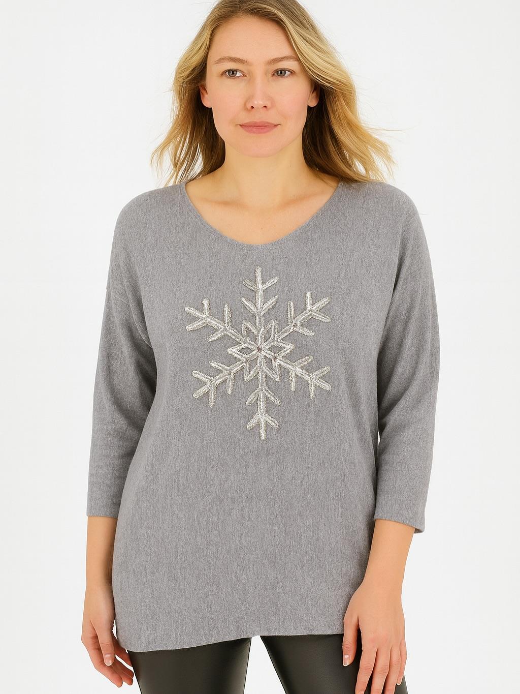 İtalyan Triko Bluz- GRİ