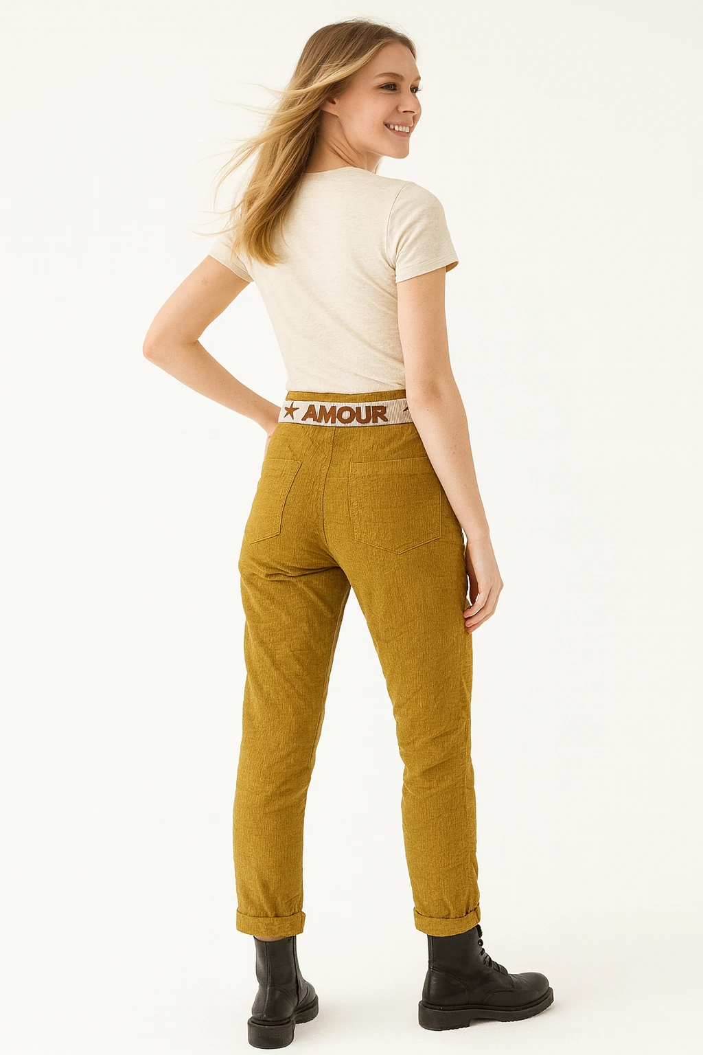 İtalyan Kemerli Kadife Pantolon - HARDAL