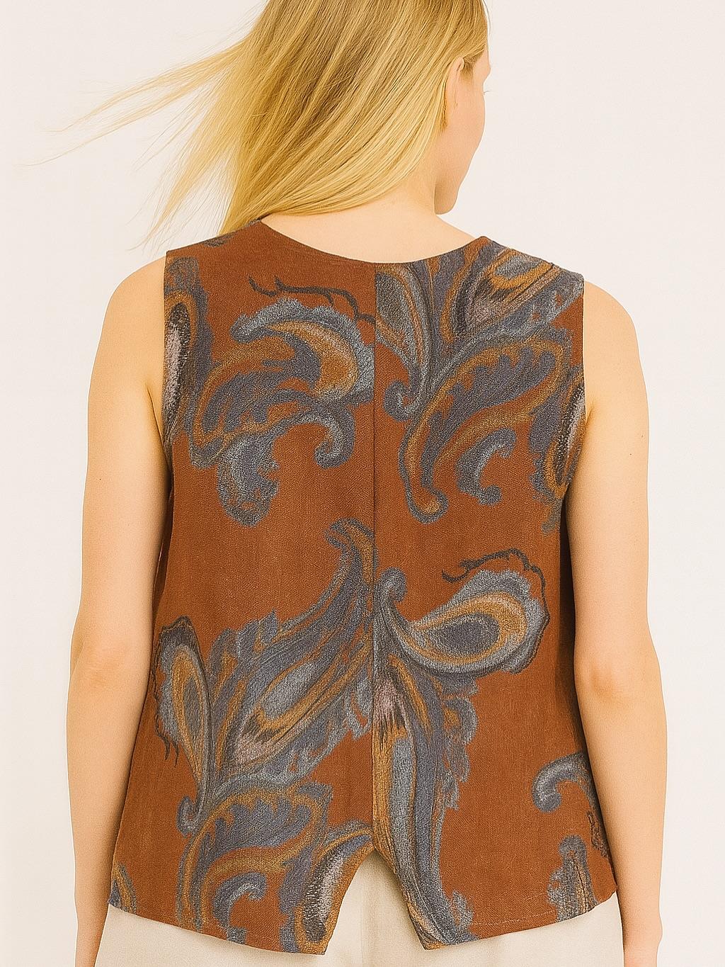 İtalyan Keten Yelek - TARÇIN