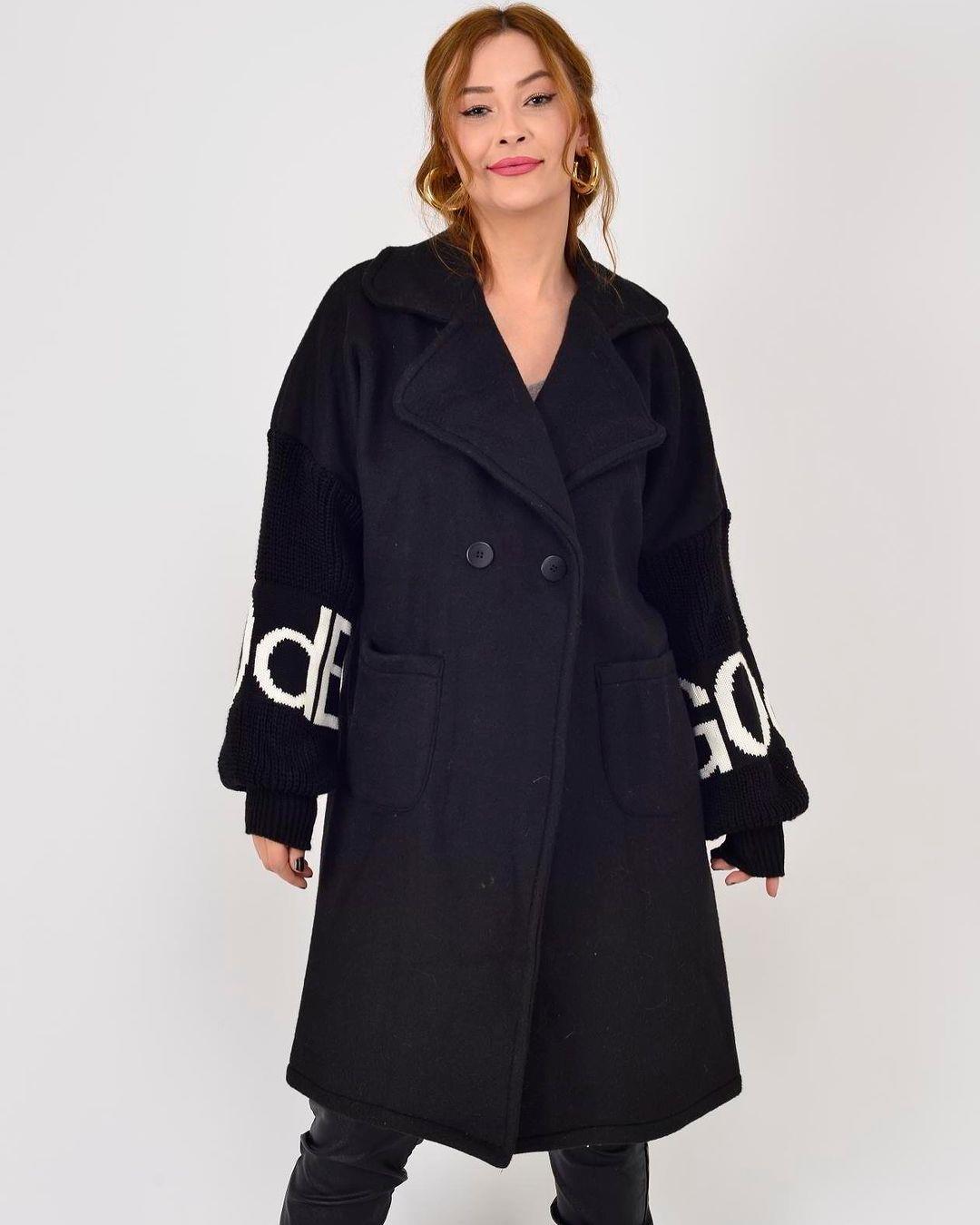 İtalyan Keçe Kaban - SİYAH