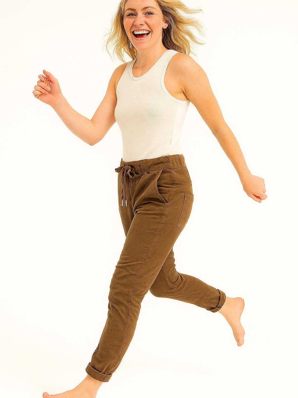 İtalyan Likralı Pantolon - KAHVERENGİ