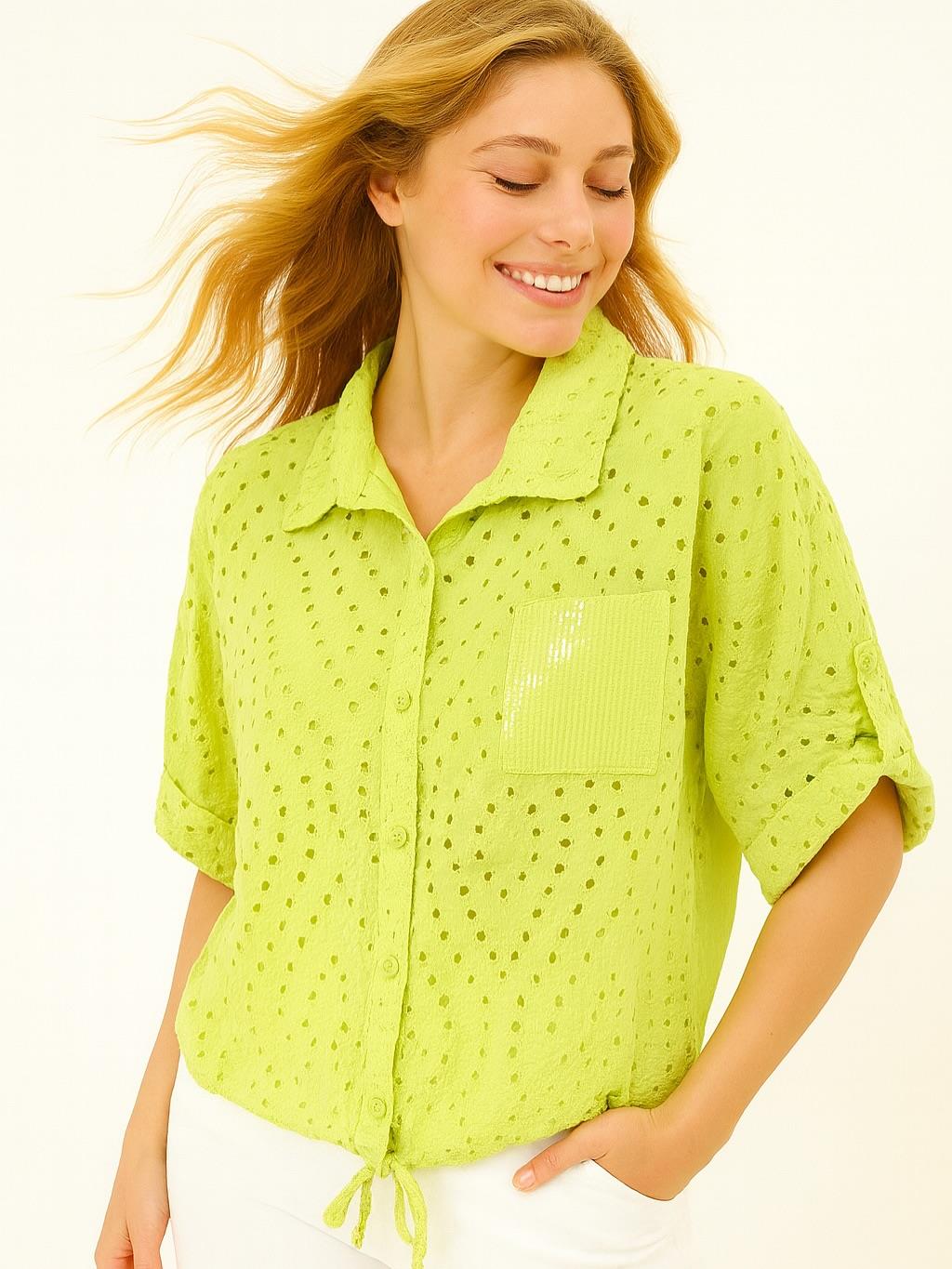 İtalyan Fisto Gömlek - LİMON SARISI