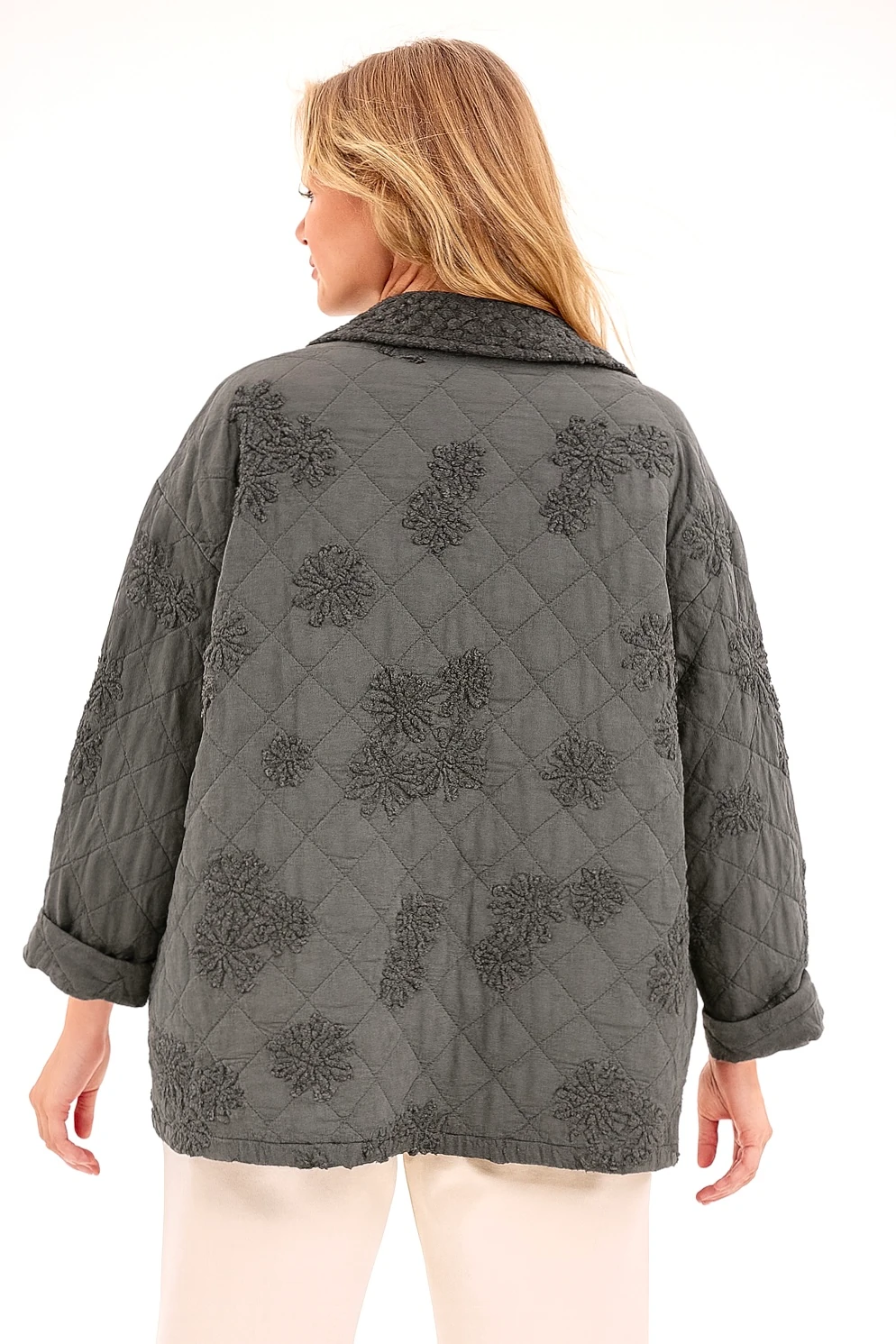 İtalyan Tasarım Kapitone Ceket - GRİ