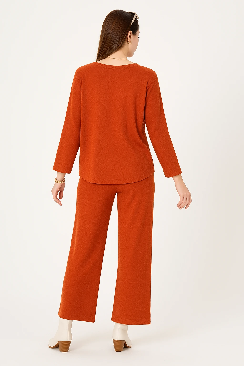 İtalyan Bisiklet Yaka 2'Li Triko Takım - KİREMİT