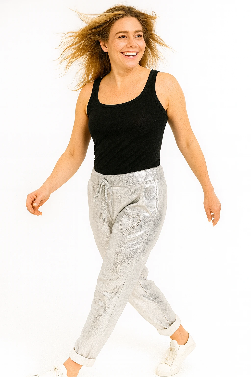 İtalyan Kalpli  Nubuk Pantolon - GÜMÜŞ