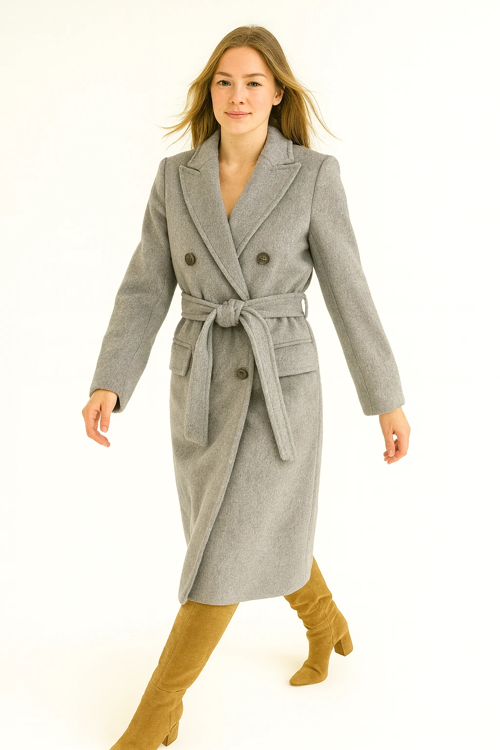 İtalyan Orjinal Vakko Manto - GRİ