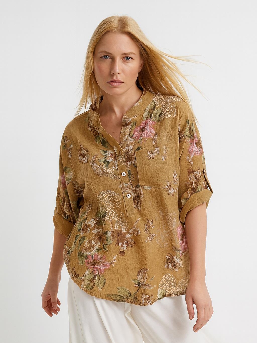 İtalyan Pamuk Keten Gömlek - BAL