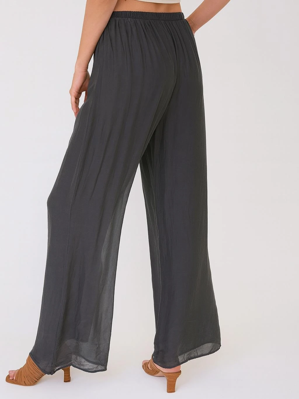 İtalyan İpek Pantolon - ANTRASİT