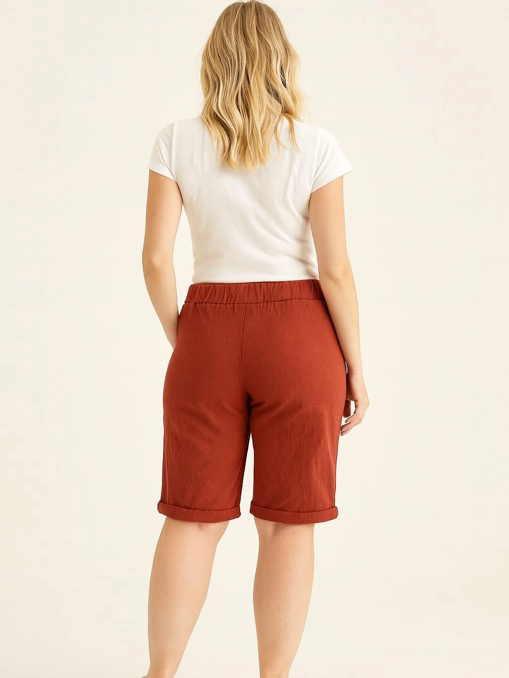 İtalyan Likralı Şort - KIRMIZI